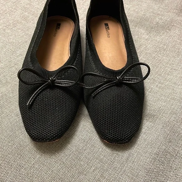 ANTHROPOLOGIE black Matiko ballet flats.  Size 38. - Picture 3 of 9